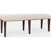 Fairview Backless Dining Bench in Distressed Oak Finish Wood
